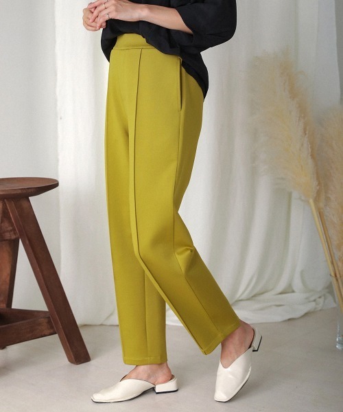 Bou Jeloud（ブージュルード）の「ダンボールピンタックカラーパンツ（その他パンツ・レディース・ブラック/ベージュ/イエロー/ブルー・FREE）」の4枚目の写真