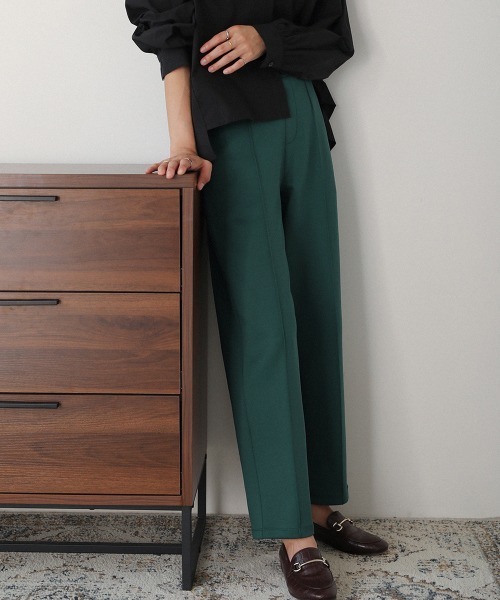 Bou Jeloud（ブージュルード）の「ダンボールピンタックカラーパンツ（その他パンツ・レディース・ブラック/ベージュ/イエロー/ブルー・FREE）」の3枚目の写真