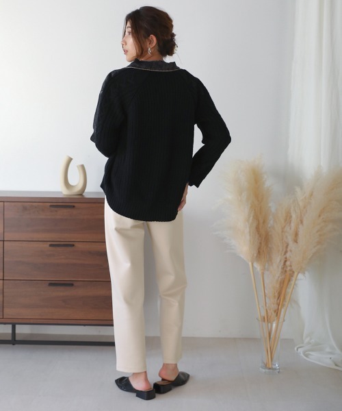 Bou Jeloud（ブージュルード）の「ダンボールピンタックカラーパンツ（その他パンツ・レディース・ブラック/ベージュ/イエロー/ブルー・FREE）」の10枚目の写真