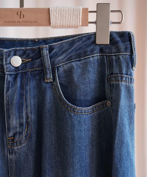 SAISON DE PAPILLON(セゾンドパピヨン)の「ハイライズバギーデニムパンツ(その他パンツ・レディース・ライトブルー/ブルー・S/M/L/XL)」の19枚目の写真