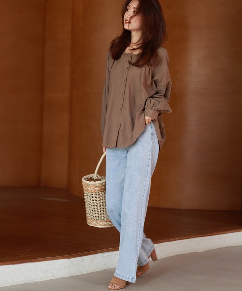 SAISON DE PAPILLON(セゾンドパピヨン)の「ハイライズバギーデニムパンツ(その他パンツ・レディース・ライトブルー/ブルー・S/M/L/XL)」の21枚目の写真