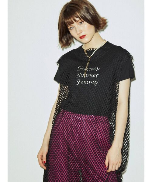 jouetie（ジュエティ）の「メッシュロングタンク【ワンピース】（ワンピース・レディース・ブラック/ピンク/グリーン/ブルー・MEDIUM）」の22枚目の写真