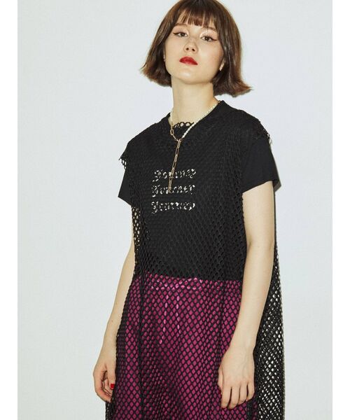 jouetie（ジュエティ）の「メッシュロングタンク【ワンピース】（ワンピース・レディース・ブラック/ピンク/グリーン/ブルー・MEDIUM）」の21枚目の写真