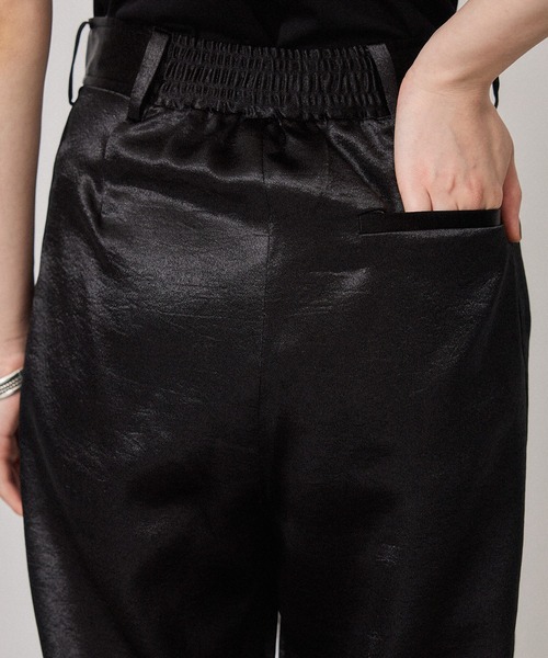 PUBLIC TOKYO（パブリックトウキョウ）の「クレーターサテンストレートパンツ/ウォッシャブル（その他パンツ・レディース・ブラック/ライム・FREE）」の19枚目の写真