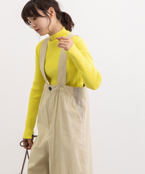 POU DOU DOU（プードゥドゥ）の「2wayワイドサロペット（サロペット/オーバーオール・レディース・カーキ/ベージュ/ブラック・3）」の8枚目の写真