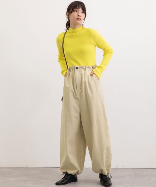 POU DOU DOU（プードゥドゥ）の「2wayワイドサロペット（サロペット/オーバーオール・レディース・カーキ/ベージュ/ブラック・3）」の10枚目の写真