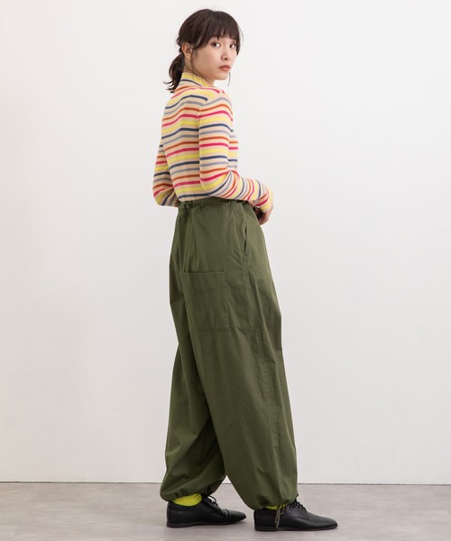 POU DOU DOU（プードゥドゥ）の「2wayワイドサロペット（サロペット/オーバーオール・レディース・カーキ/ベージュ/ブラック・3）」の22枚目の写真