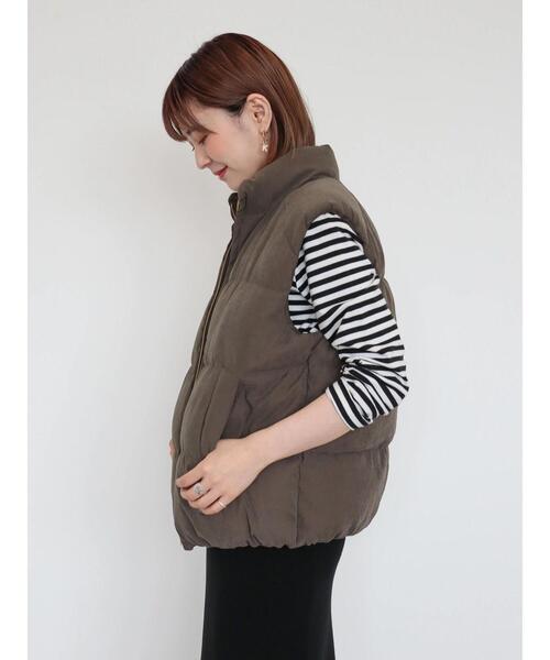 a*a様   ベージュ ダウンベスト SHIPS any ダウンベスト ベスト any: ナイロン スタンドカラー ダウン