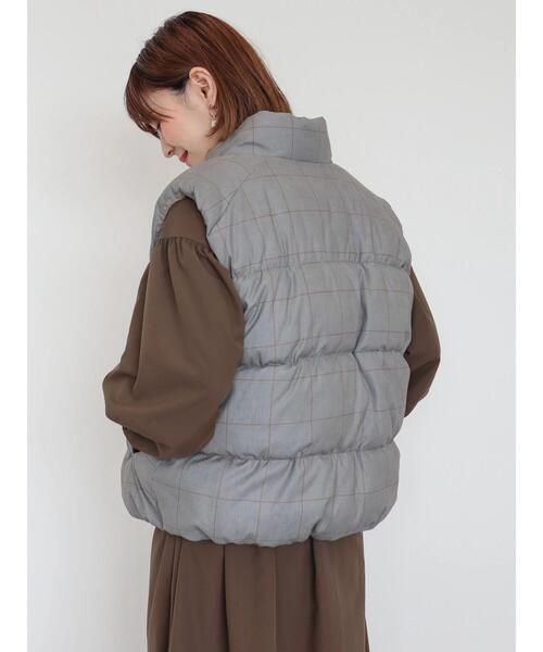 a*a様   ベージュ ダウンベスト SHIPS any ダウンベスト ベスト any: ナイロン スタンドカラー ダウン
