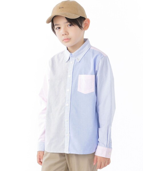 SHIPS KIDS:145～160cm / カラー オックスフォード ボタンダウン シャツ