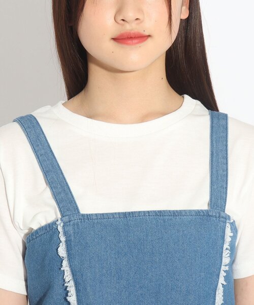 PINK-latte（ピンクラテ）の「◆【セットアイテム】ビスチェ+ワイドパンツ+Tシャツ 3点セット（その他パンツ・キッズ・ブルー系8/ブラウン系・14/15 /16）」の6枚目の写真