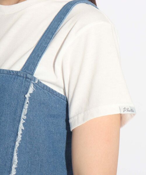 PINK-latte（ピンクラテ）の「◆【セットアイテム】ビスチェ+ワイドパンツ+Tシャツ 3点セット（その他パンツ・キッズ・ブルー系8/ブラウン系・14/15 /16）」の7枚目の写真