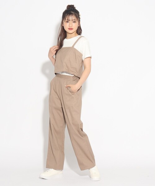 PINK-latte（ピンクラテ）の「◆【セットアイテム】ビスチェ+ワイドパンツ+Tシャツ 3点セット（その他パンツ・キッズ・ブルー系8/ブラウン系・14/15 /16）」の13枚目の写真