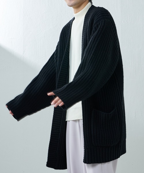 Lui's（ルイス）の「ロングカーディガン（カーディガン/ボレロ・メンズ・ホワイト/ブラック/レッド・FREE）」の12枚目の写真