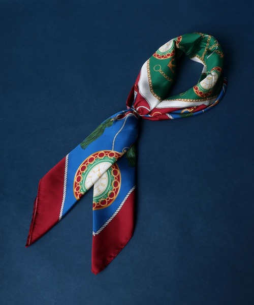 ANPAS（アンパス）の「Total Pattern Print Scarf/総柄プリント リング付きスカーフ（バンダナ/スカーフ・メンズ・ホワイト系その他/ブラック系その他/グレー系その他/ブルー系その他/ブラック系その他2/ブルー系その他2・FREE）」の6枚目の写真