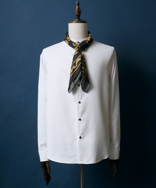 ANPAS（アンパス）の「Total Pattern Print Scarf/総柄プリント リング付きスカーフ（バンダナ/スカーフ・メンズ・ホワイト系その他/ブラック系その他/グレー系その他/ブルー系その他/ブラック系その他2/ブルー系その他2・FREE）」の10枚目の写真