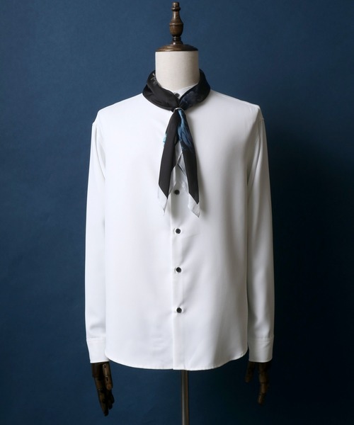 ANPAS（アンパス）の「Total Pattern Print Scarf/総柄プリント リング付きスカーフ（バンダナ/スカーフ・メンズ・ホワイト系その他/ブラック系その他/グレー系その他/ブルー系その他/ブラック系その他2/ブルー系その他2・FREE）」の15枚目の写真