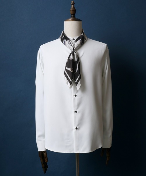 ANPAS（アンパス）の「Total Pattern Print Scarf/総柄プリント リング付きスカーフ（バンダナ/スカーフ・メンズ・ホワイト系その他/ブラック系その他/グレー系その他/ブルー系その他/ブラック系その他2/ブルー系その他2・FREE）」の18枚目の写真