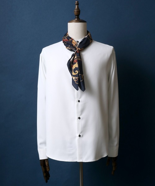 ANPAS（アンパス）の「Total Pattern Print Scarf/総柄プリント リング付きスカーフ（バンダナ/スカーフ・メンズ・ホワイト系その他/ブラック系その他/グレー系その他/ブルー系その他/ブラック系その他2/ブルー系その他2・FREE）」の17枚目の写真