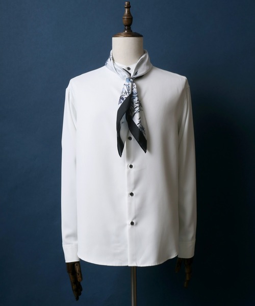 ANPAS（アンパス）の「Total Pattern Print Scarf/総柄プリント リング付きスカーフ（バンダナ/スカーフ・メンズ・ホワイト系その他/ブラック系その他/グレー系その他/ブルー系その他/ブラック系その他2/ブルー系その他2・FREE）」の16枚目の写真