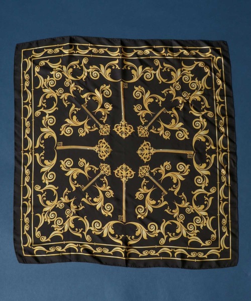 ANPAS（アンパス）の「Total Pattern Print Scarf/総柄プリント リング付きスカーフ（バンダナ/スカーフ・メンズ・ホワイト系その他/ブラック系その他/グレー系その他/ブルー系その他/ブラック系その他2/ブルー系その他2・FREE）」の22枚目の写真