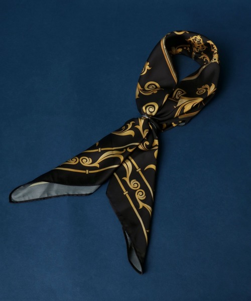 ANPAS（アンパス）の「Total Pattern Print Scarf/総柄プリント リング付きスカーフ（バンダナ/スカーフ・メンズ・ホワイト系その他/ブラック系その他/グレー系その他/ブルー系その他/ブラック系その他2/ブルー系その他2・FREE）」の21枚目の写真