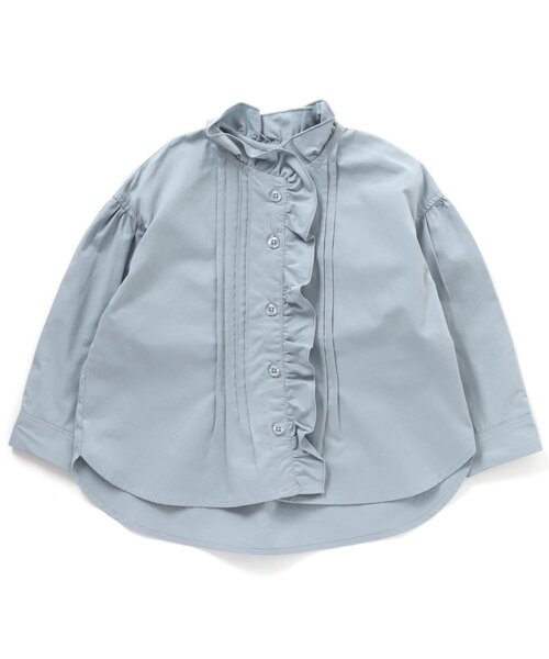 Ampersand(アンパサンド)の「premier デザインブラウス(シャツ/ブラウス・キッズ・オフホワイト/サックスブルー/チャコール・90/100/110/120/130/140/80)」の3枚目の写真