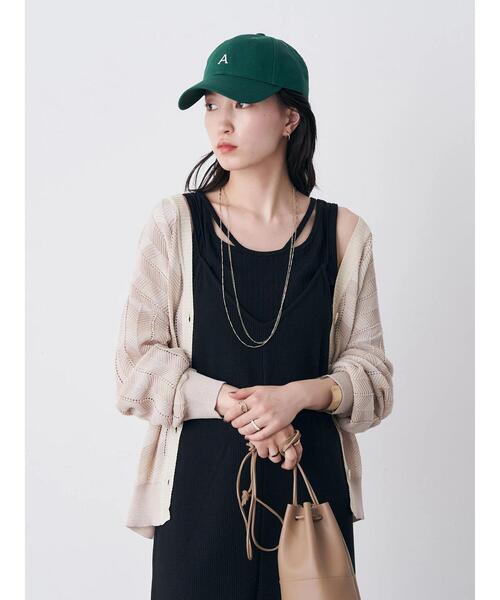 earth music&ecology(アースミュージックアンドエコロジー)の「エンブロイダリーロゴキャップ(キャップ・レディース・ベージュ/ネイビー/グリーン/ボルドー・FREE)」の20枚目の写真