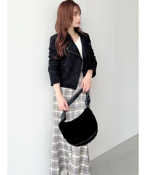 RESEXXY（リゼクシー）の「コンビマテリアルバッグ（ハンドバッグ・レディース・ブラック/アイボリー・FREE）」の5枚目の写真