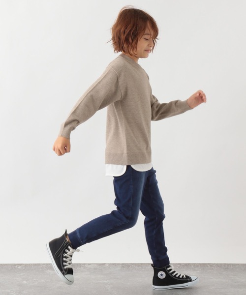 GLOBAL WORK（グローバルワーク）の「メルティニットレイヤード/キッズ/269031（ニット/セーター・キッズ・ホワイト系その他5/ベージュ系その他/グリーン系その他4/グリーン系その他5/ブルー/グリーン系その他6/ブラック・130cm/140cm/150cm/160cm/100cm/110cm/120cm）」の16枚目の写真