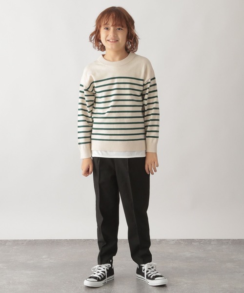 GLOBAL WORK（グローバルワーク）の「メルティニットレイヤード/キッズ/269031（ニット/セーター・キッズ・ホワイト系その他5/ベージュ系その他/グリーン系その他4/グリーン系その他5/ブルー/グリーン系その他6/ブラック・130cm/140cm/150cm/160cm/100cm/110cm/120cm）」の20枚目の写真