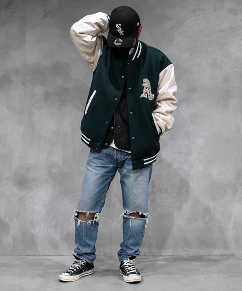 kutir（クティール）の「柄ワッペンスタジャン（スタジャン・メンズ・ブラック/ダークグリーン/グレー・MEDIUM/LARGE）」の3枚目の写真