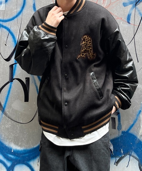 kutir（クティール）の「柄ワッペンスタジャン（スタジャン・メンズ・ブラック/ダークグリーン/グレー・MEDIUM/LARGE）」の9枚目の写真