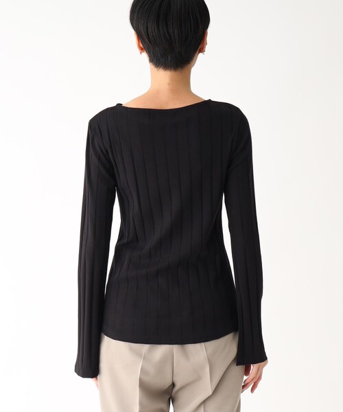 OPAQUE.CLIP(オペークドットクリップ)の「◆スーピマコットンワイドリブ ボートネックカットソー【WEB限定カラー】(Tシャツ/カットソー・レディース・ベージュ系その他7/ブルー/カーキ系4/ブラック/ホワイト系・42/36/38/40)」の8枚目の写真