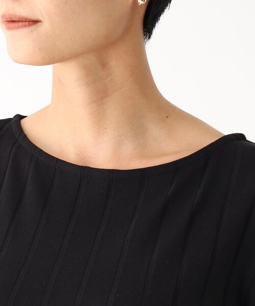OPAQUE.CLIP(オペークドットクリップ)の「◆スーピマコットンワイドリブ ボートネックカットソー【WEB限定カラー】(Tシャツ/カットソー・レディース・ベージュ系その他7/ブルー/カーキ系4/ブラック/ホワイト系・42/36/38/40)」の9枚目の写真