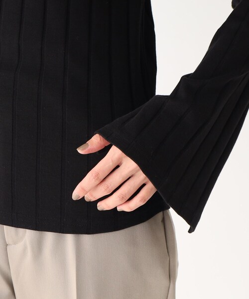 OPAQUE.CLIP(オペークドットクリップ)の「◆スーピマコットンワイドリブ ボートネックカットソー【WEB限定カラー】(Tシャツ/カットソー・レディース・ベージュ系その他7/ブルー/カーキ系4/ブラック/ホワイト系・42/36/38/40)」の10枚目の写真