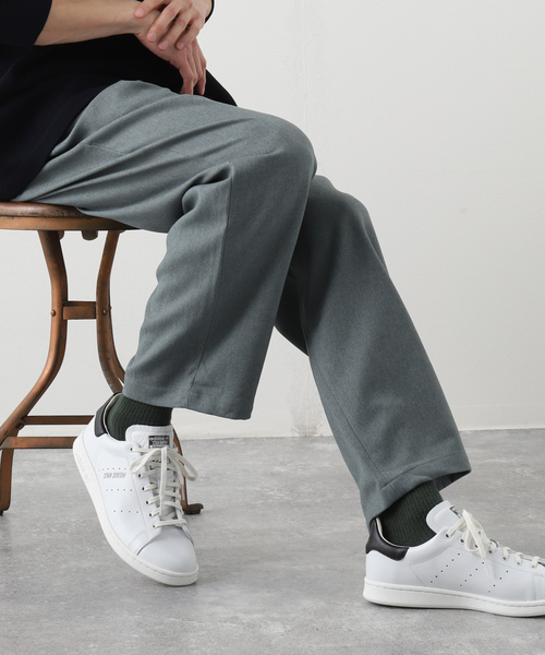 417 EDIFICE（フォーワンセブンエディフィス）の「ウールライク カルゼ 1タック パンツ（その他パンツ・メンズ・ベージュ/ネイビー/ブラウン/グリーン/レンガ・SMALL/MEDIUM/LARGE）」の4枚目の写真