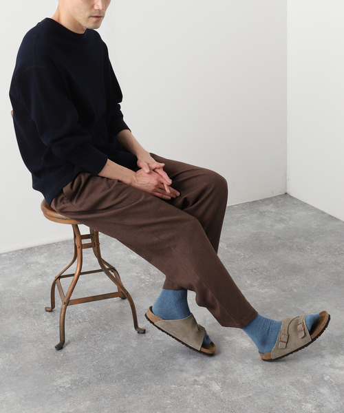 417 EDIFICE（フォーワンセブンエディフィス）の「ウールライク カルゼ 1タック パンツ（その他パンツ・メンズ・ベージュ/ネイビー/ブラウン/グリーン/レンガ・SMALL/MEDIUM/LARGE）」の9枚目の写真