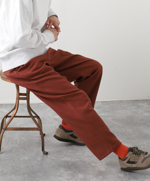 417 EDIFICE（フォーワンセブンエディフィス）の「ウールライク カルゼ 1タック パンツ（その他パンツ・メンズ・ベージュ/ネイビー/ブラウン/グリーン/レンガ・SMALL/MEDIUM/LARGE）」の15枚目の写真