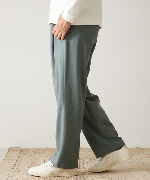 417 EDIFICE（フォーワンセブンエディフィス）の「ウールライク カルゼ 1タック パンツ（その他パンツ・メンズ・ベージュ/ネイビー/ブラウン/グリーン/レンガ・SMALL/MEDIUM/LARGE）」の21枚目の写真