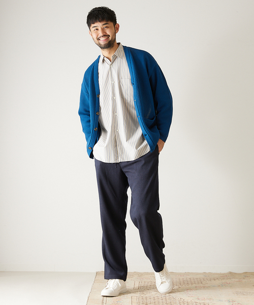 417 EDIFICE（フォーワンセブンエディフィス）の「ウールライク カルゼ 1タック パンツ（その他パンツ・メンズ・ベージュ/ネイビー/ブラウン/グリーン/レンガ・SMALL/MEDIUM/LARGE）」の12枚目の写真