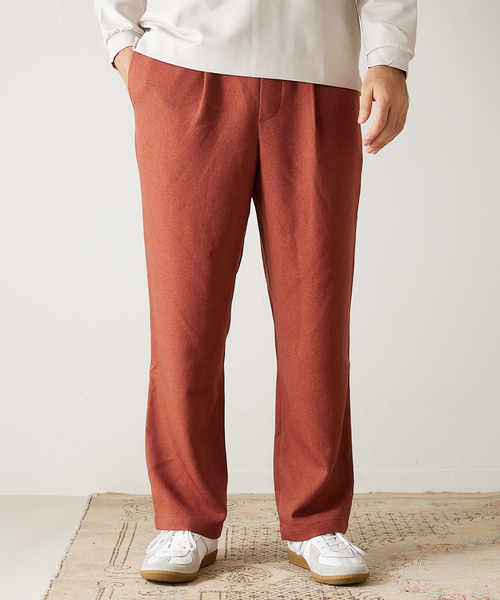 417 EDIFICE（フォーワンセブンエディフィス）の「ウールライク カルゼ 1タック パンツ（その他パンツ・メンズ・ベージュ/ネイビー/ブラウン/グリーン/レンガ・SMALL/MEDIUM/LARGE）」の17枚目の写真