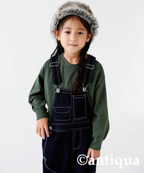 antiqua（アンティカ）の「発熱キッズヒートプルオーバー（Tシャツ/カットソー・キッズ・ブラック/カーキ/グレー/オフホワイト・130/140/150/160）」の10枚目の写真