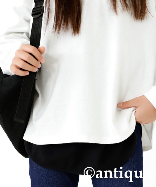 antiqua（アンティカ）の「発熱キッズヒートプルオーバー（Tシャツ/カットソー・キッズ・ブラック/カーキ/グレー/オフホワイト・130/140/150/160）」の12枚目の写真