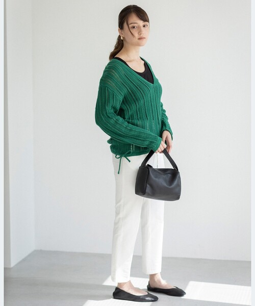 THE SHOP TK （ザ ショップ ティーケー ）の「◆【ショルダー付2WAY】スクエアミニバッグ（トートバッグ・レディース・イエロー/レッド系1/ブラック/ダークグリーン・00）」の6枚目の写真