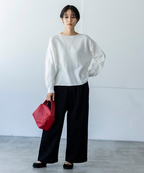 THE SHOP TK （ザ ショップ ティーケー ）の「◆【ショルダー付2WAY】スクエアミニバッグ（トートバッグ・レディース・イエロー/レッド系1/ブラック/ダークグリーン・00）」の10枚目の写真