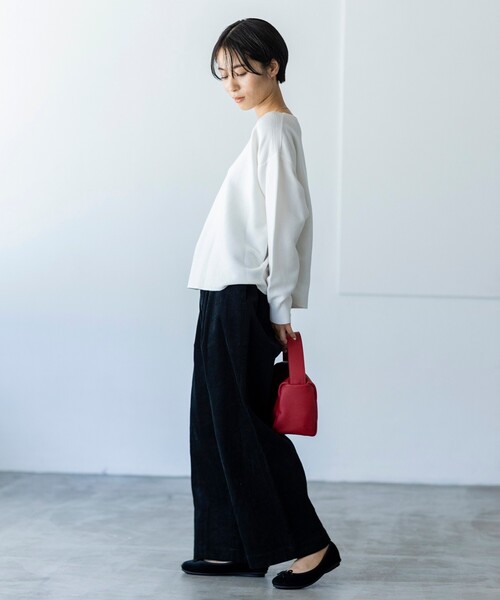 THE SHOP TK （ザ ショップ ティーケー ）の「◆【ショルダー付2WAY】スクエアミニバッグ（トートバッグ・レディース・イエロー/レッド系1/ブラック/ダークグリーン・00）」の11枚目の写真