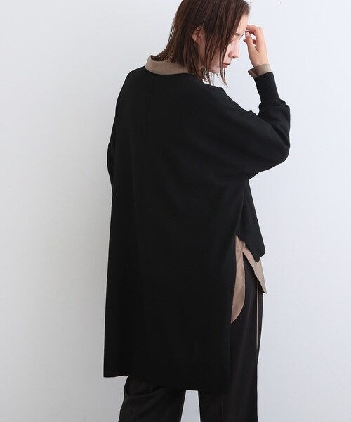 INDIVI(インディヴィ)の「◆【洗える】イレギュラーヘムニット(ニット/セーター・レディース・レンガ/ブラック/グレー系4・34/38)」の17枚目の写真