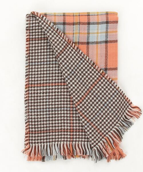 chumchum(チャムチャム)の「Quality 千鳥リバーシブルストール(ストール/ショール・レディース・ブラック系その他/オレンジ系その他/レッド/ブルー系その他・FREE)」の5枚目の写真