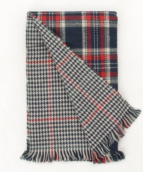 chumchum(チャムチャム)の「Quality 千鳥リバーシブルストール(ストール/ショール・レディース・ブラック系その他/オレンジ系その他/レッド/ブルー系その他・FREE)」の8枚目の写真